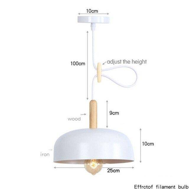 Suspension LED Loft en métal avec abat-jour arrondi