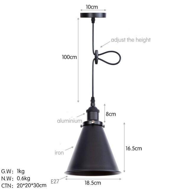 Suspension Loft LED Conique Hightech
