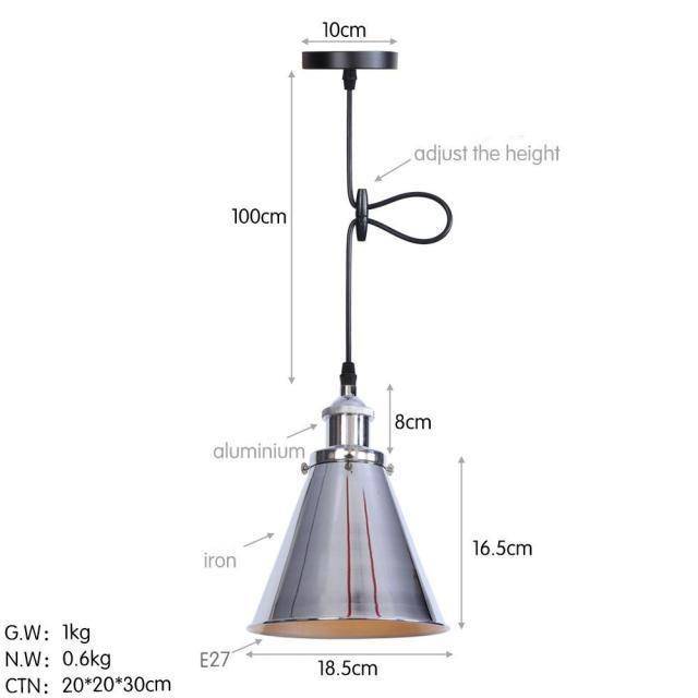 Suspension Loft LED Conique Hightech