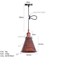 Suspension Loft LED Conique Hightech