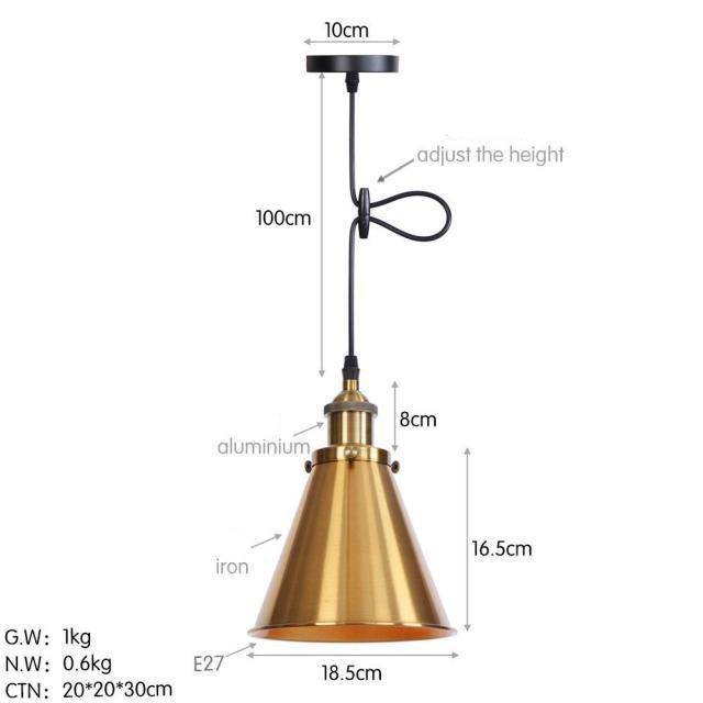 Suspension Loft LED Conique Hightech