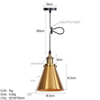 Suspension Loft LED Conique Hightech