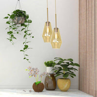 Suspension LED design en verre style Edison