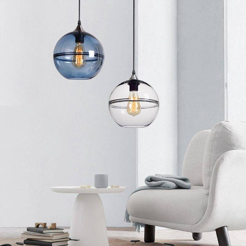 Suspension Loft LED Boule Verre Design