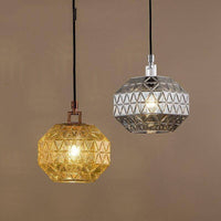 Suspension LED Rétro de Luxe en Verre