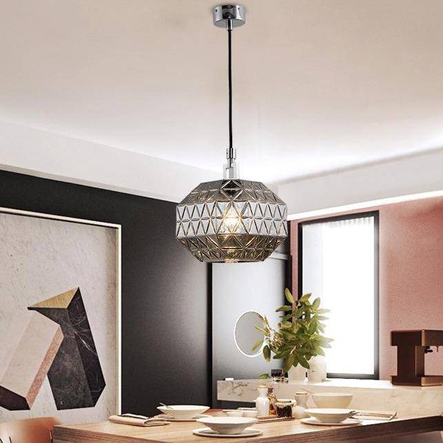 Suspension LED Rétro de Luxe en Verre