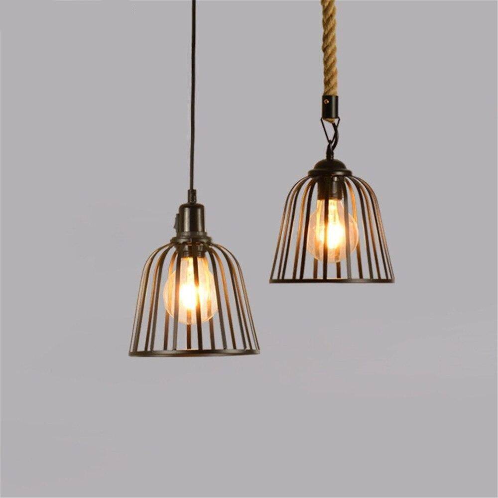 Suspension rétro LED "Metal Cage"