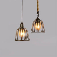 Suspension rétro LED "Metal Cage"