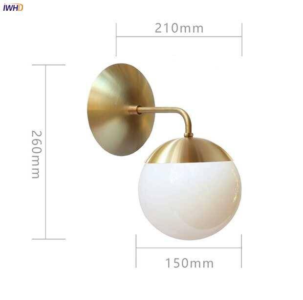 Applique murale LED design en métal avec globe en verre - Light