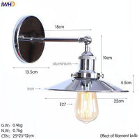 Applique Murale Rétro LED Argentée Edison