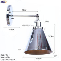 Applique Murale Rétro LED Argentée Edison