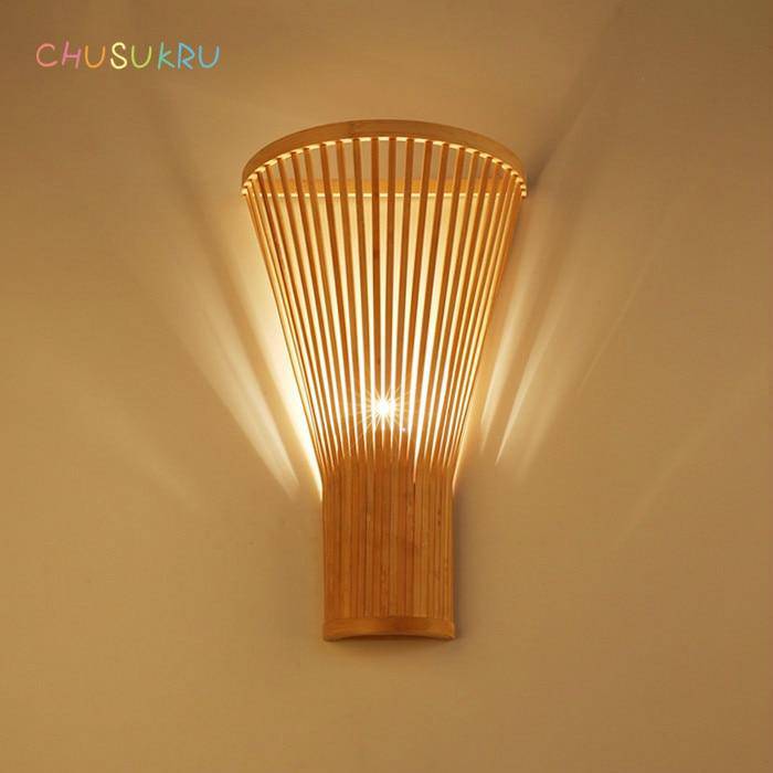 Applique murale en bambou conique, style chinois.