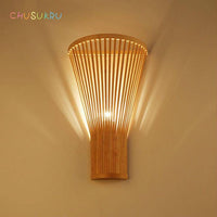Applique murale en bambou conique, style chinois.