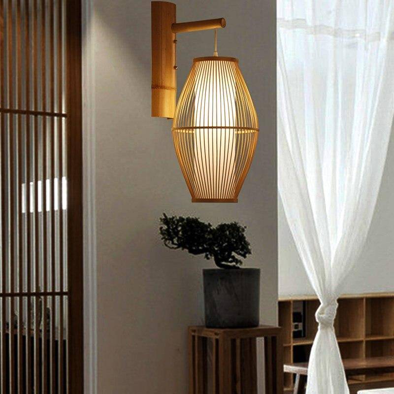 Applique murale en rotin LED Tea Design