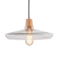Suspension Vintage en verre conique avec LED