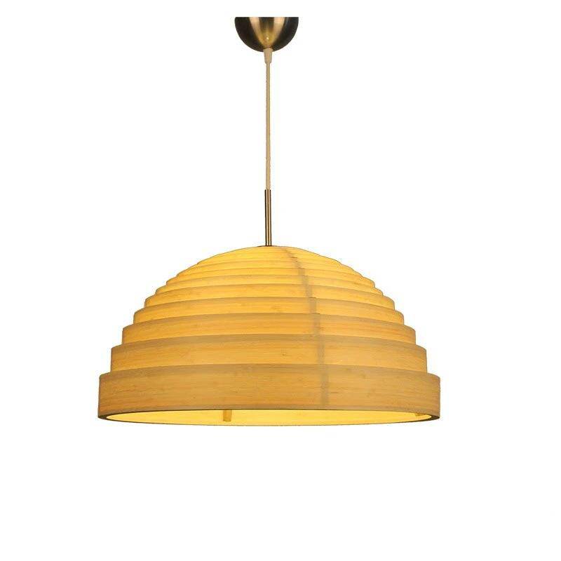 Suspension LED Japonaise avec Abat-jour en Tissu Arrondi