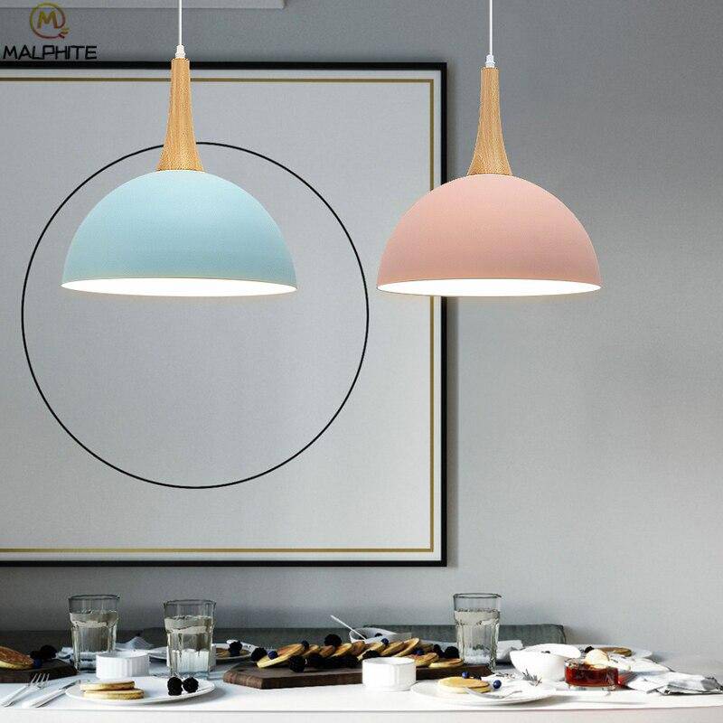 Suspension Demi-Boule Vibrante en Bois - Collection Colorée