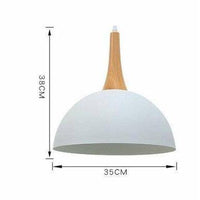 Suspension Demi-Boule Vibrante en Bois - Collection Colorée