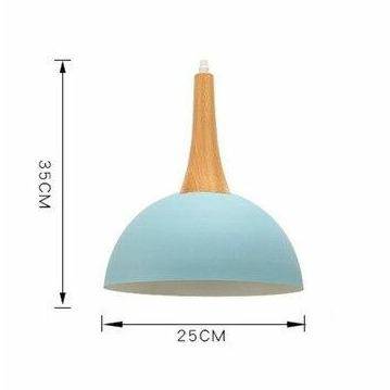 Suspension Demi-Boule Vibrante en Bois - Collection Colorée