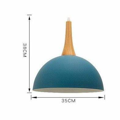 Suspension Demi-Boule Vibrante en Bois - Collection Colorée