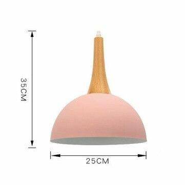 Suspension Demi-Boule Vibrante en Bois - Collection Colorée
