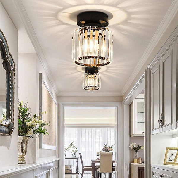 Plafonnier Luxe en Cristal de Verre
