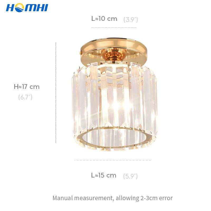 Plafonnier Luxe en Cristal de Verre