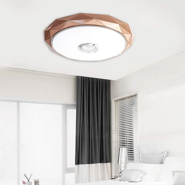 Plafonnier LED Géométrique Rose Gold Dimmable