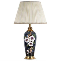 Lampe à poser LED en céramique noire, style Japonais
