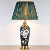 Lampe à poser LED en céramique noire, style Japonais