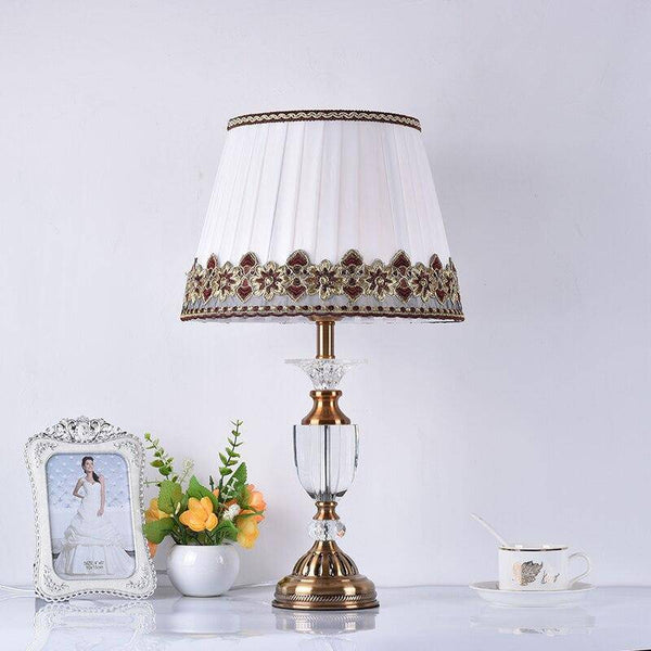 Lampe de table LED rétro en verre cristal