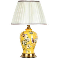 Lampe LED céramique et fleurs, style Japonais