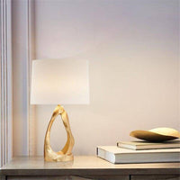Lampe à poser LED design moderne avec abat-jour blanc - Creative Glow
