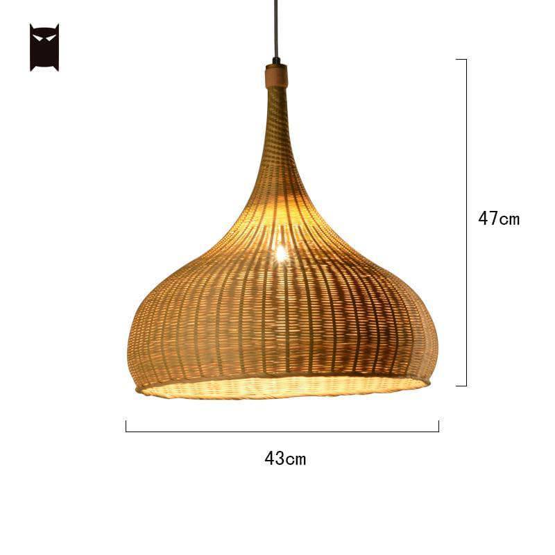 Suspension bambou rustique arrondie Delicate