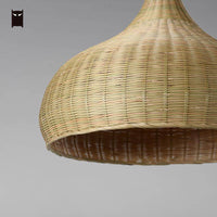 Suspension bambou rustique arrondie Delicate