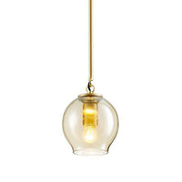 Suspension LED cristal doré