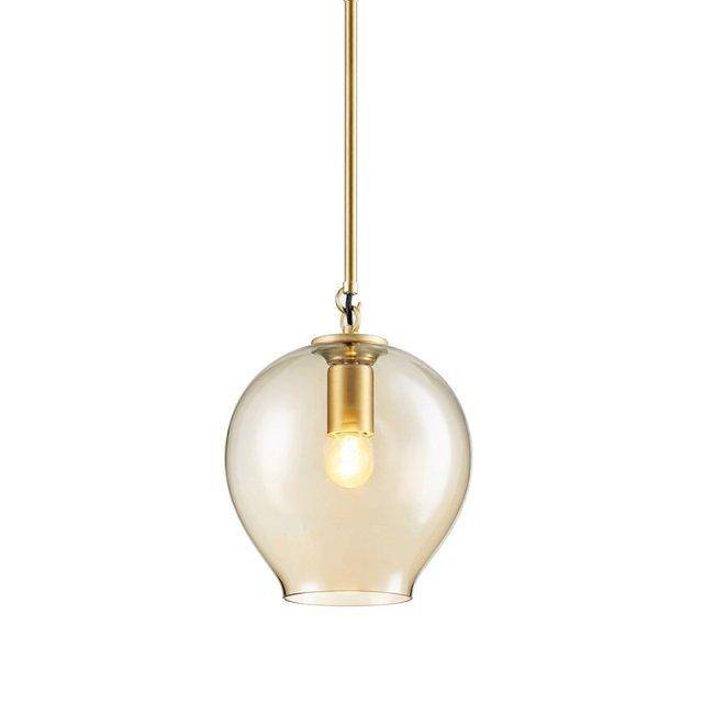 Suspension LED cristal doré