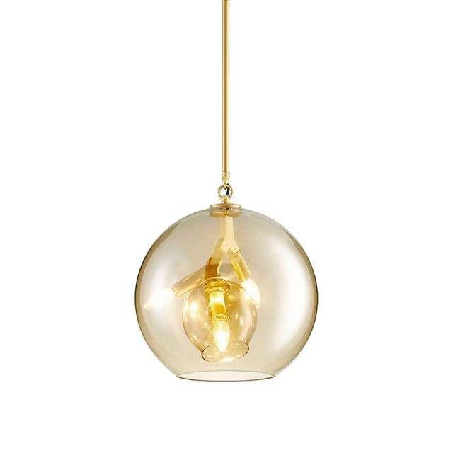 Suspension LED cristal doré