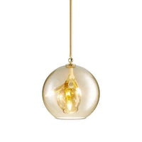Suspension LED cristal doré