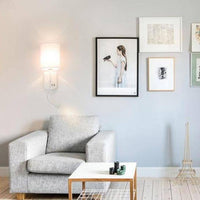 Applique murale vintage LED avec abat-jour et liseuse