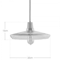 Suspension Vintage en verre conique avec LED
