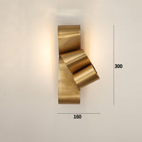 Applique murale LED dorée en forme de nœud Bowie