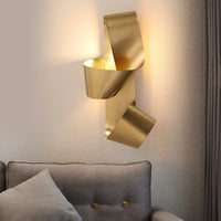 Applique murale LED dorée en forme de nœud Bowie