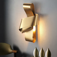 Applique murale LED dorée en forme de nœud Bowie