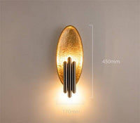 Applique murale LED Rui - Design sophistiqué en métal doré