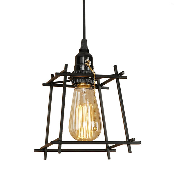 Suspension Cage Vintage en Métal à LED Plitz