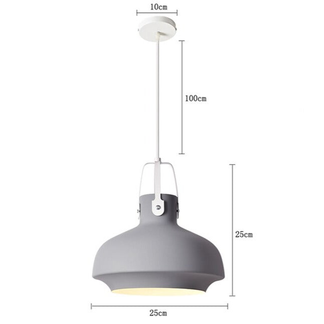 Suspension Aliza : Design Industriel avec Abat-jour Coloré