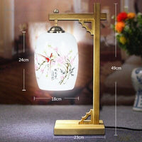 Lampe potence chinoise en bois