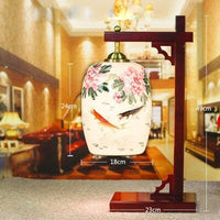 Lampe potence chinoise en bois