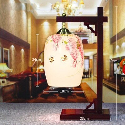 Lampe potence chinoise en bois